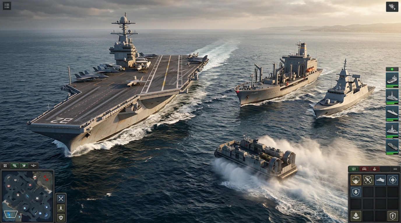 Generals 2 Naval Fleet to Scale