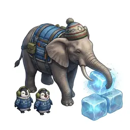 Gentle Worker Elephant reference artwork